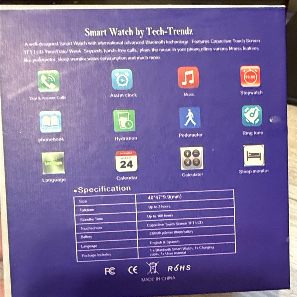 Smart Watch - Red - Picture 2 of 4